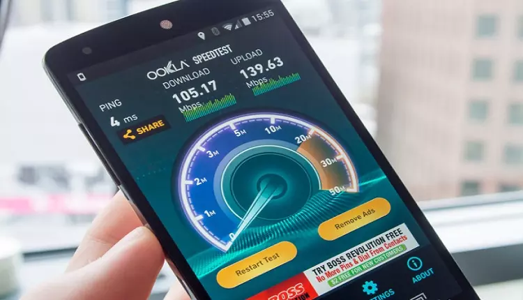 تطبيق Speedtest.net لقياس سرعه الانترنت