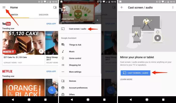 cast screen google home app e1510966938398