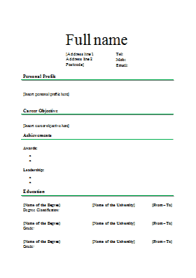 Standard-CV-Template-3