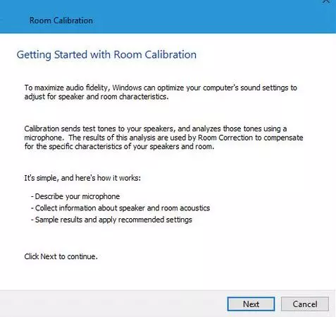 خاصية Room Correction