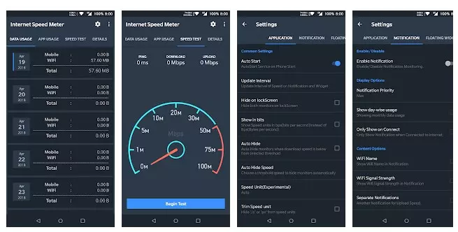 تطبيق Internet Speer Meter