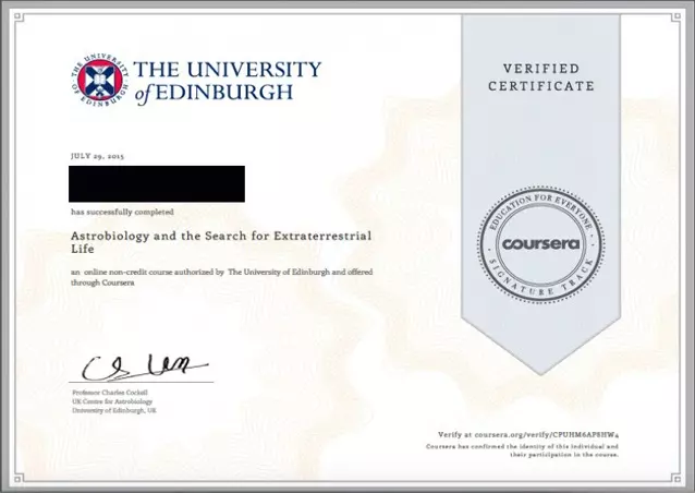 شهادة Coursera