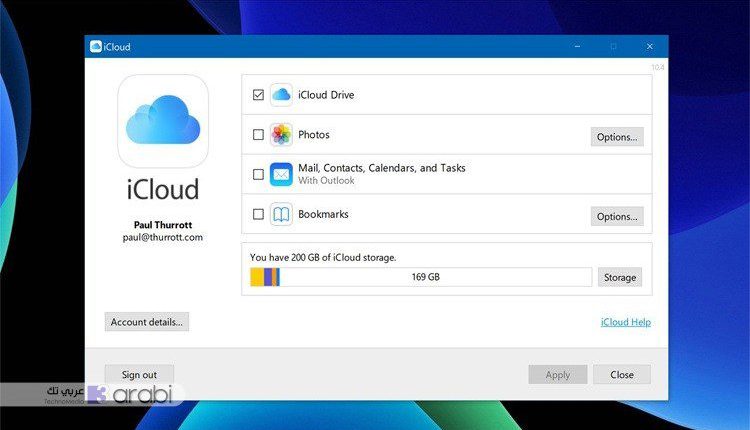 طريقة تثبيت واستخدام خدمة icloud في ويندوز 10