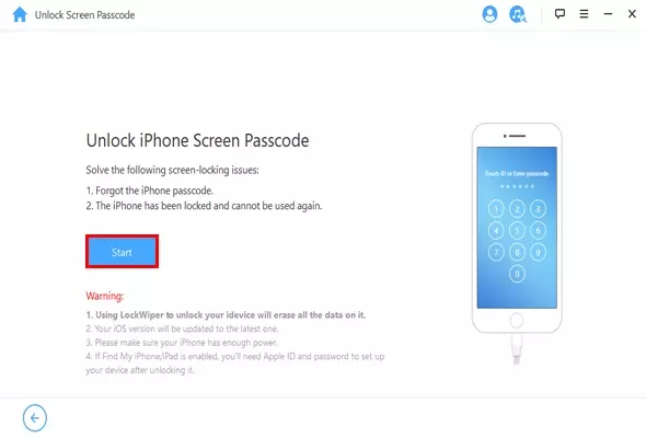 برنامج LockWiper للآيفون 3