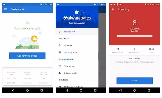 تطبيق Malwarebytes Security