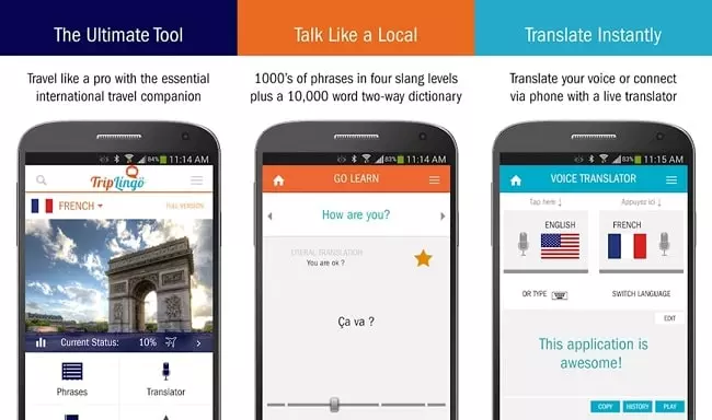 تطبيق TripLingo Voice Translator-min