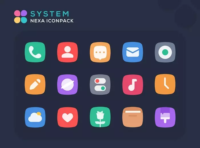 Nexa Icon Pack‏ تطبيقات أندرويد لتخصيص أيقونات التطبيقات