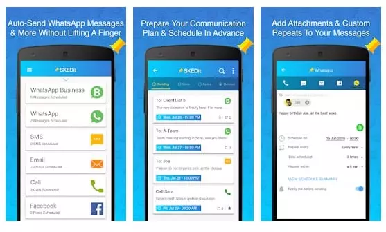 تطبيق SKEDit Scheduling App 6 تطبيقات أندرويد يجب أن تتوفر عليها في هاتفك إذا كنت تستخدم الواتس آب