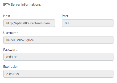 معلومات سيرفر IPTV