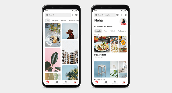 تطبيق Pinterest