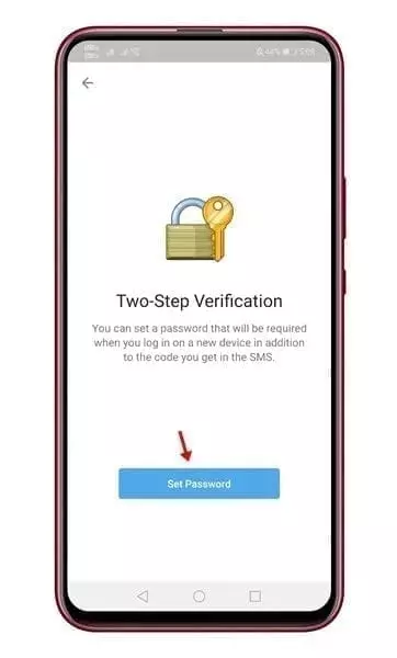 تفعيل ميزة المصادقة الثنائية في تطبيق تليجرام