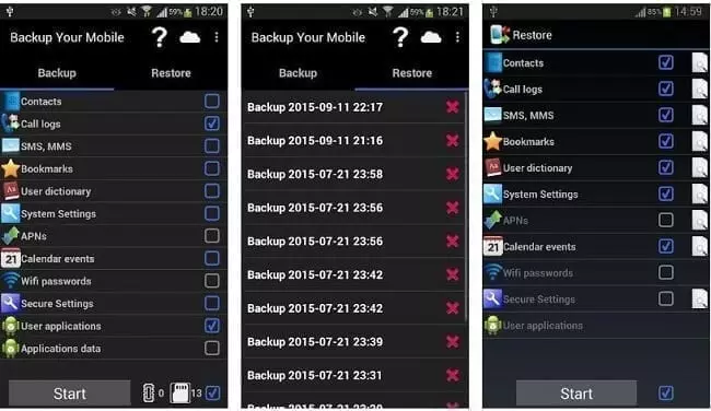 تطبيق Backup Your Mobile