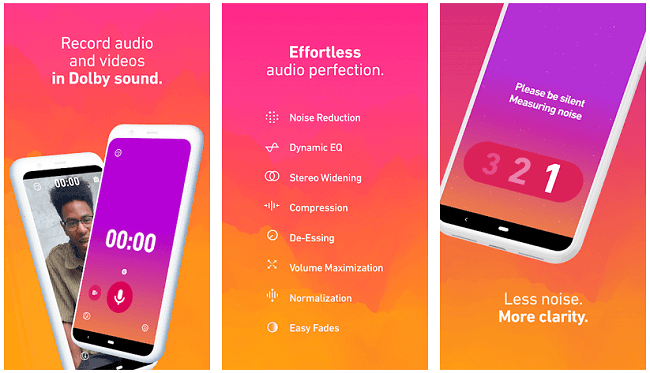 تطبيق Dolby On Voice Recorder