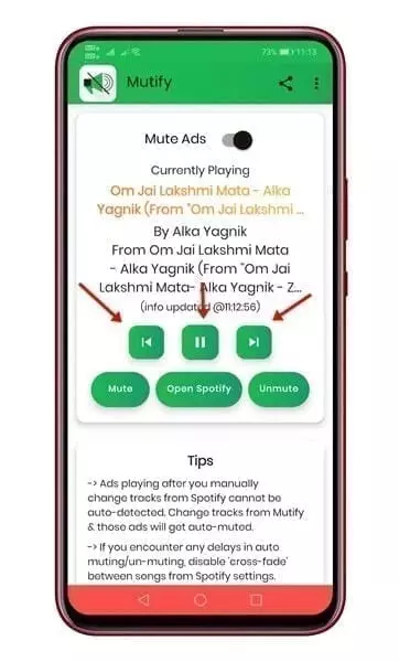 كتم صوت الإعلانات في تطبيق Spotify 1