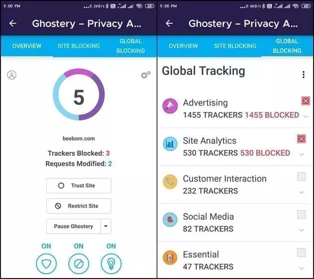 إضافة Ghostery