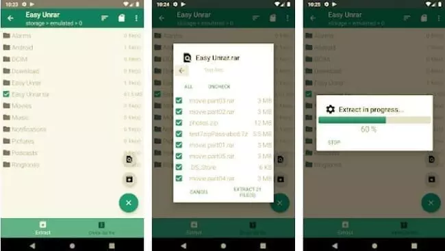 تطبيق Easy UnRAR, Unzip & Zip