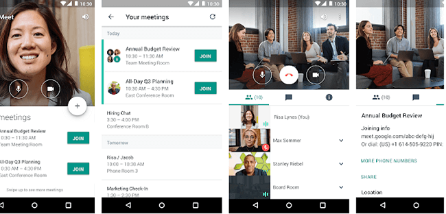 تطبيق Google Hangout Meet