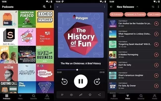 تطبيق Pocket Casts