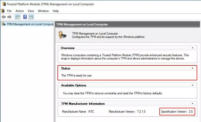 وحدة TPM 2.0 1