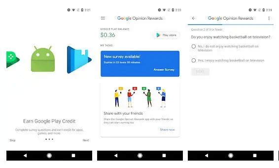 تطبيق Google Opinion Rewards