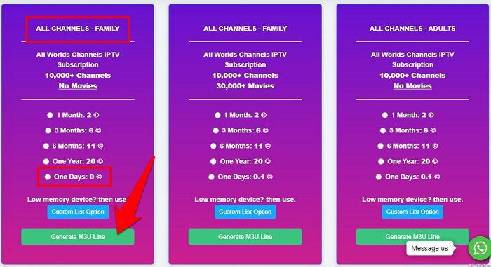 سيرفر IPTV مجاني من موقع 4xiptv 4