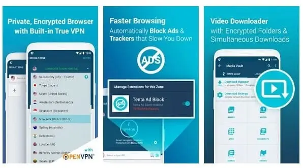 متصفح Tenta Private VPN