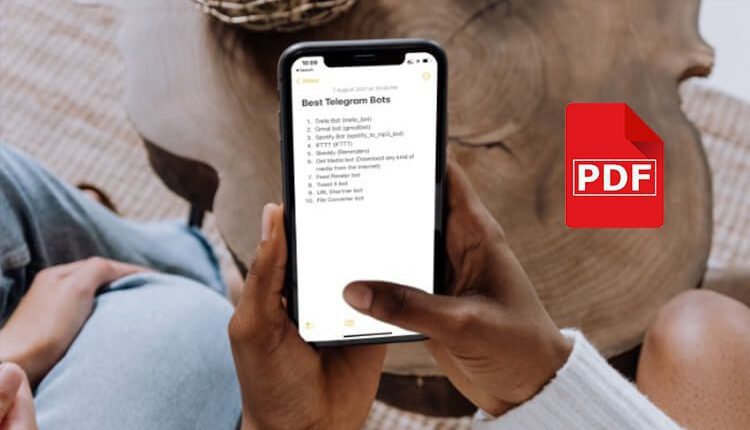 كيفية إنشاء ملف PDF في أجهزة الـ iPhone باستخدام Apple Notes