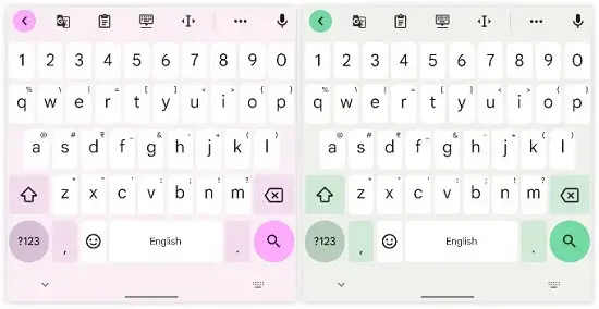 تغيير لون ثيمات لوحة المفاتيح Gboard 3