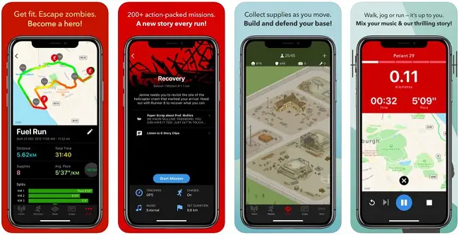 تطبيق Zombies, Run