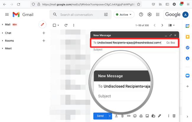 اخفاء عناوين المستلمين في Gmail 2