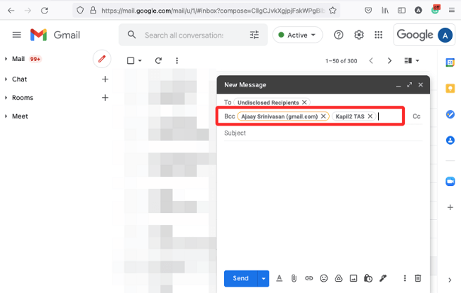 اخفاء عناوين المستلمين في Gmail 7