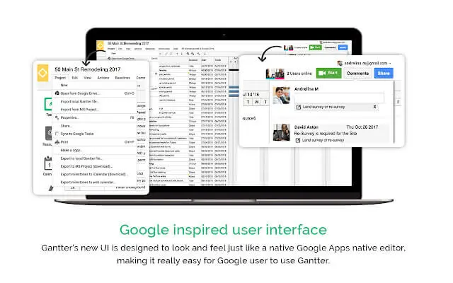 إضافة Gantter Project Management اضافات كروم مهمة  لمستخدمي Google Drive