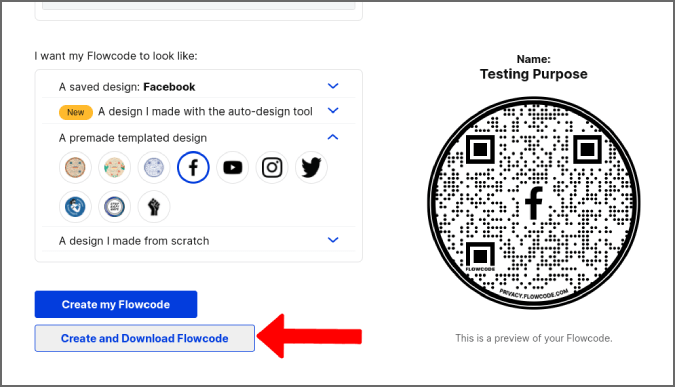 رمز الاستجابة السريعة QR لصفحتك على Facebook 3