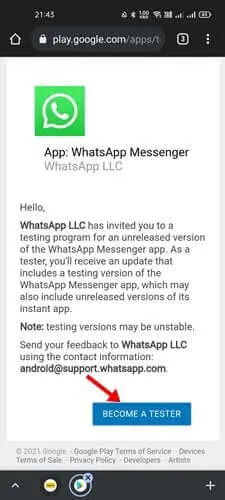 WhatsApp Beta