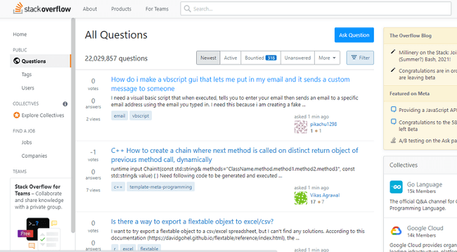 موقع Stack Overflow