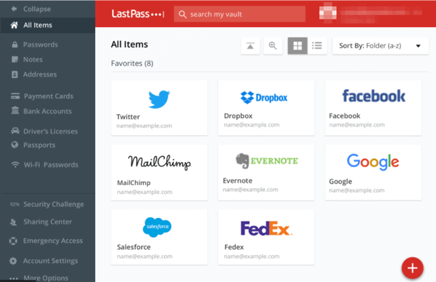 إضافة LastPass إضافات إدارة كلمات المرور