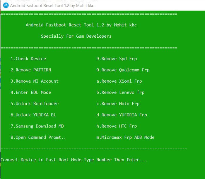 أداة Android Fastboot FRP Reset 1