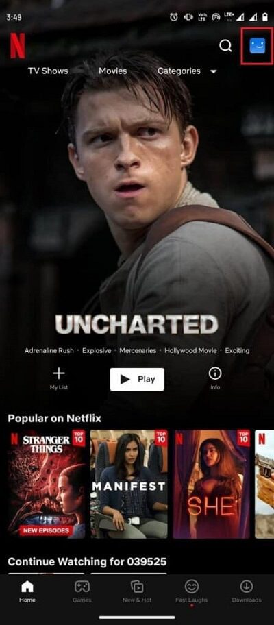 مسح الكوكيز في Netflix