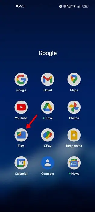 التخلص من الملفات الفارغة عبر تطبيق Files by Google