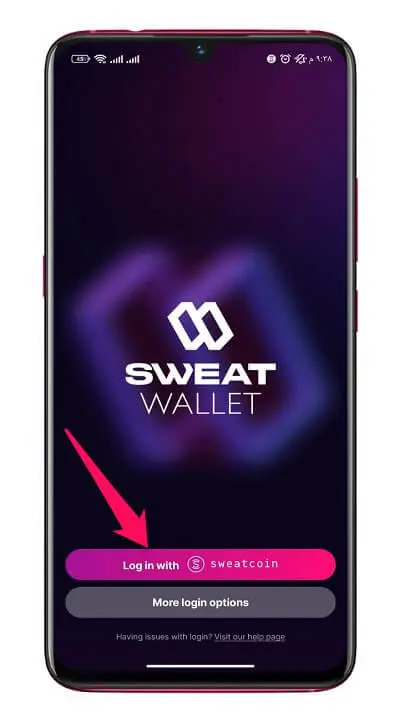 سحب أرباح تطبيق Sweatcoin