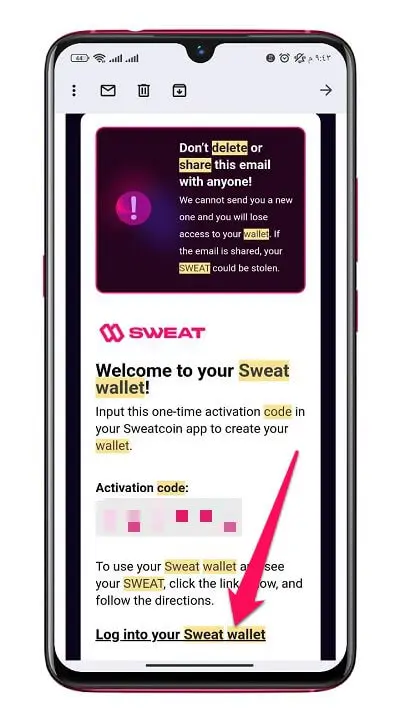 سحب أرباح تطبيق Sweatcoin 3