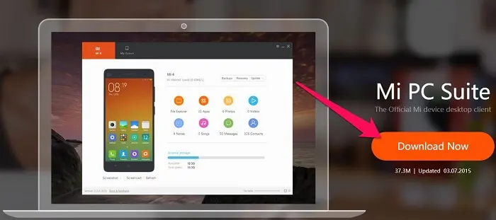 موقع برنامج Xiaomi Mi PC Suite 