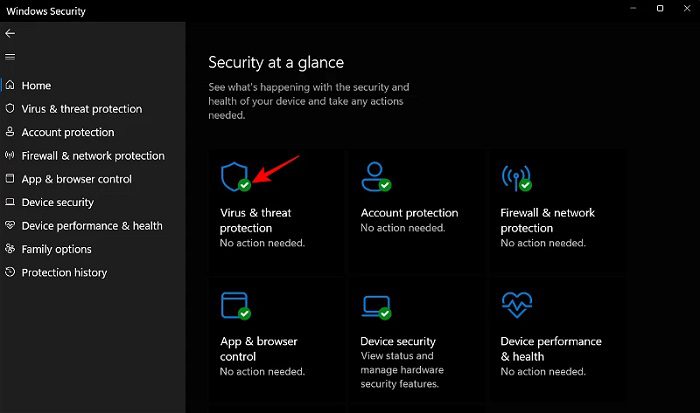 تشغيل Windows Defender