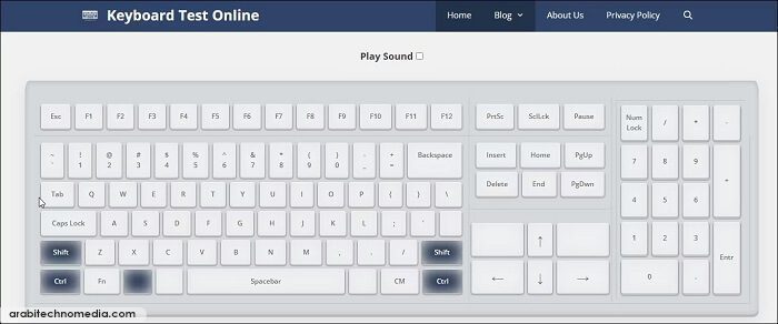 أدوات لفحص الكيبورد أونلاين