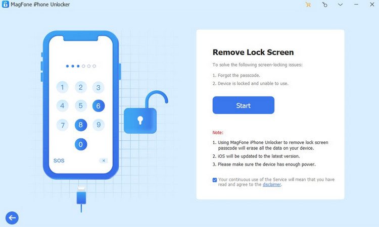 Launch MagFone iPhone Unlocker