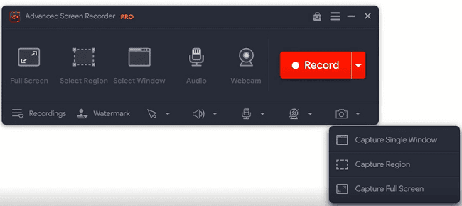 برنامجAdvanced Screen Recorder