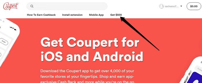 ربح 500$ دولار من خلال موقع Coupert 1